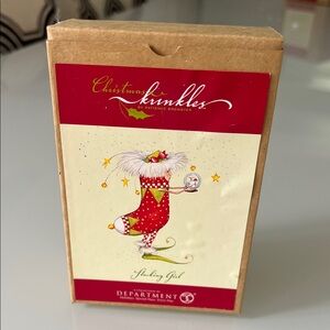 Department 56 Christmas Krinkles Festive Figurine - Stocking Girl